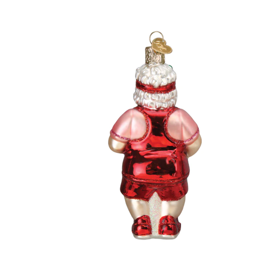 Pickleball Mrs Claus Ornament