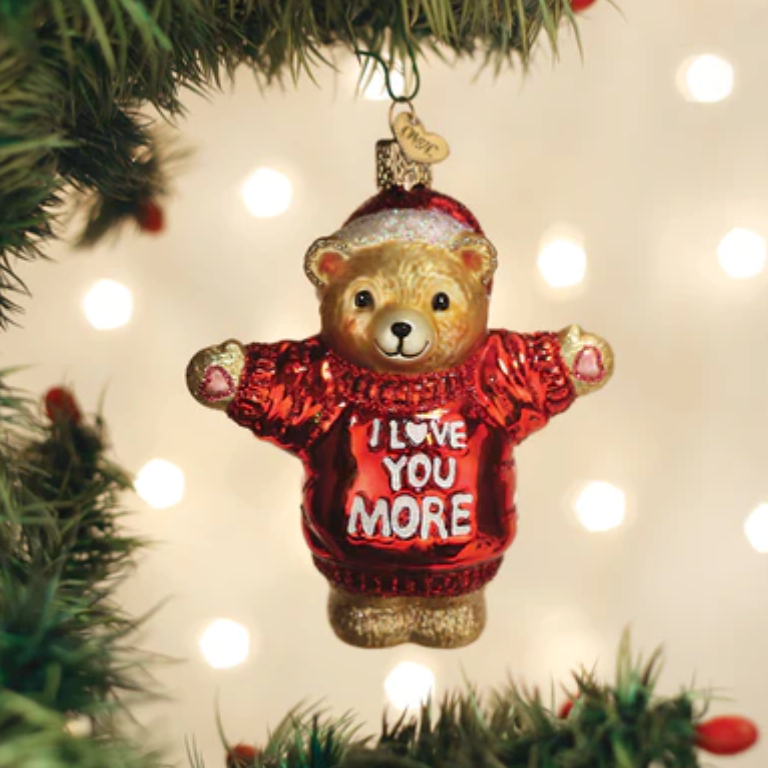 I Love You More Bear Ornament