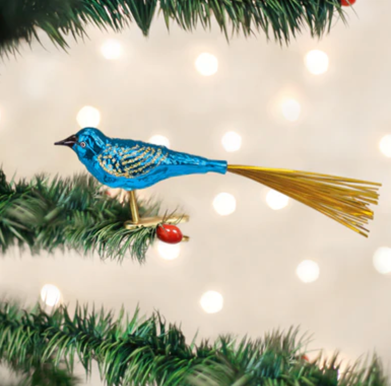 Blue Lovebird Ornament