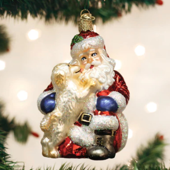 Santa's Puppy Love Ornament