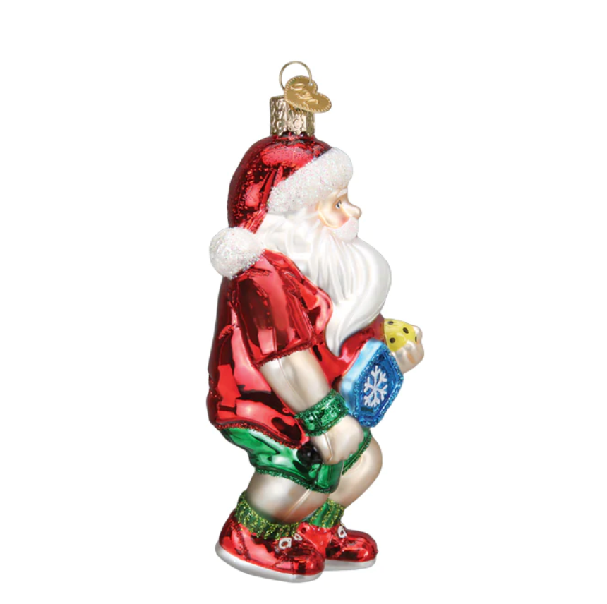 Pickleball Santa Ornament