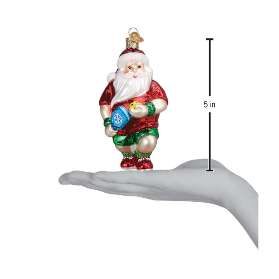 Pickleball Santa Ornament
