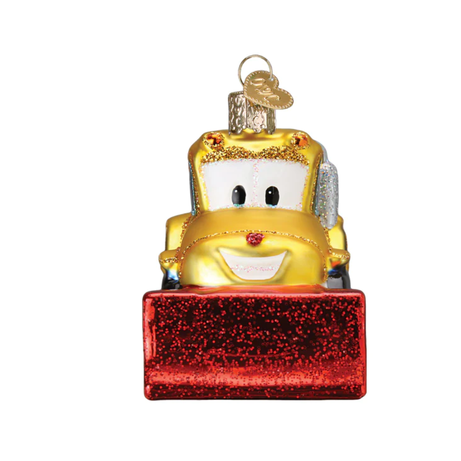 Bright-Eyed Bulldozer Ornament