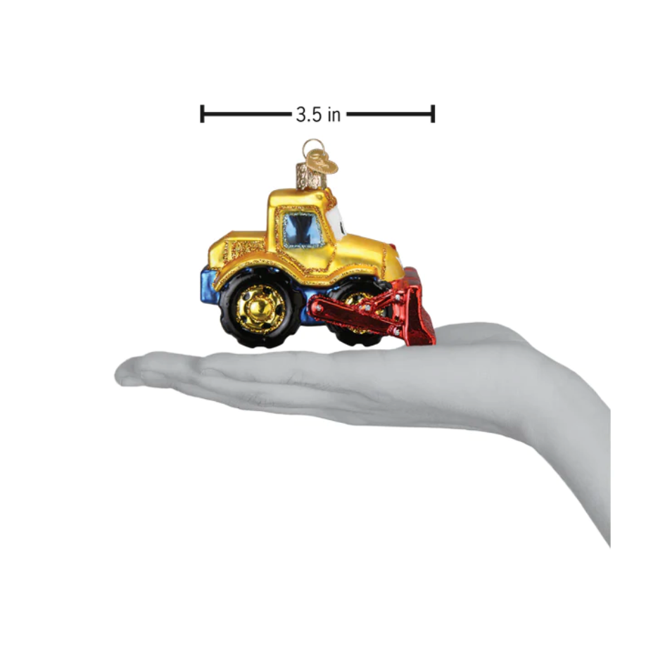 Bright-Eyed Bulldozer Ornament