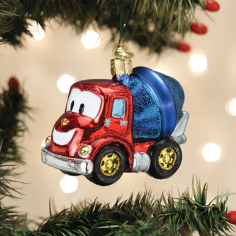Cheerful Cement Truck Ornament
