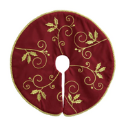 Mini Ornate Tree Skirt For Mini Ornament Tree