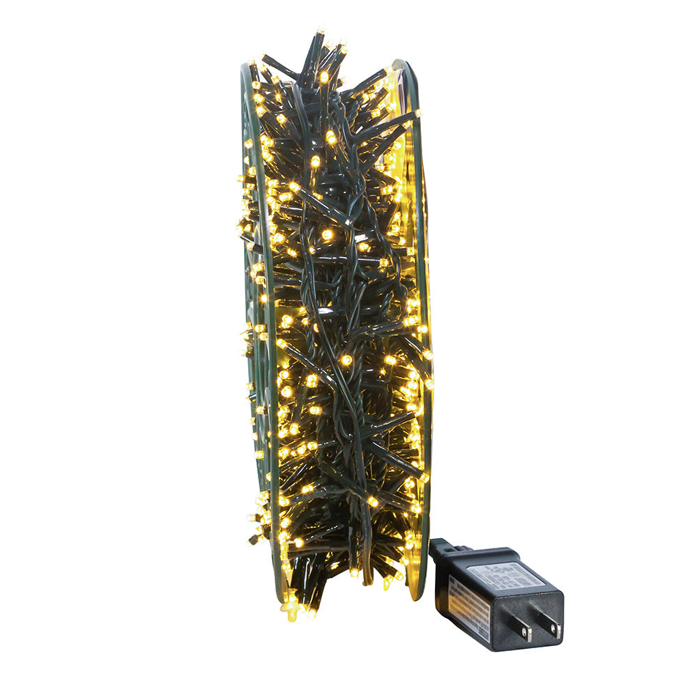 Warm White LED Rice Light Set 600 Light 49' Length