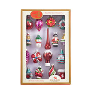 Early Years Mini Glass Ornaments 1.75" Ornaments & 5.5" Finial Set of 16