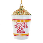 Ramen Noodle Cup Glass Ornament 4"