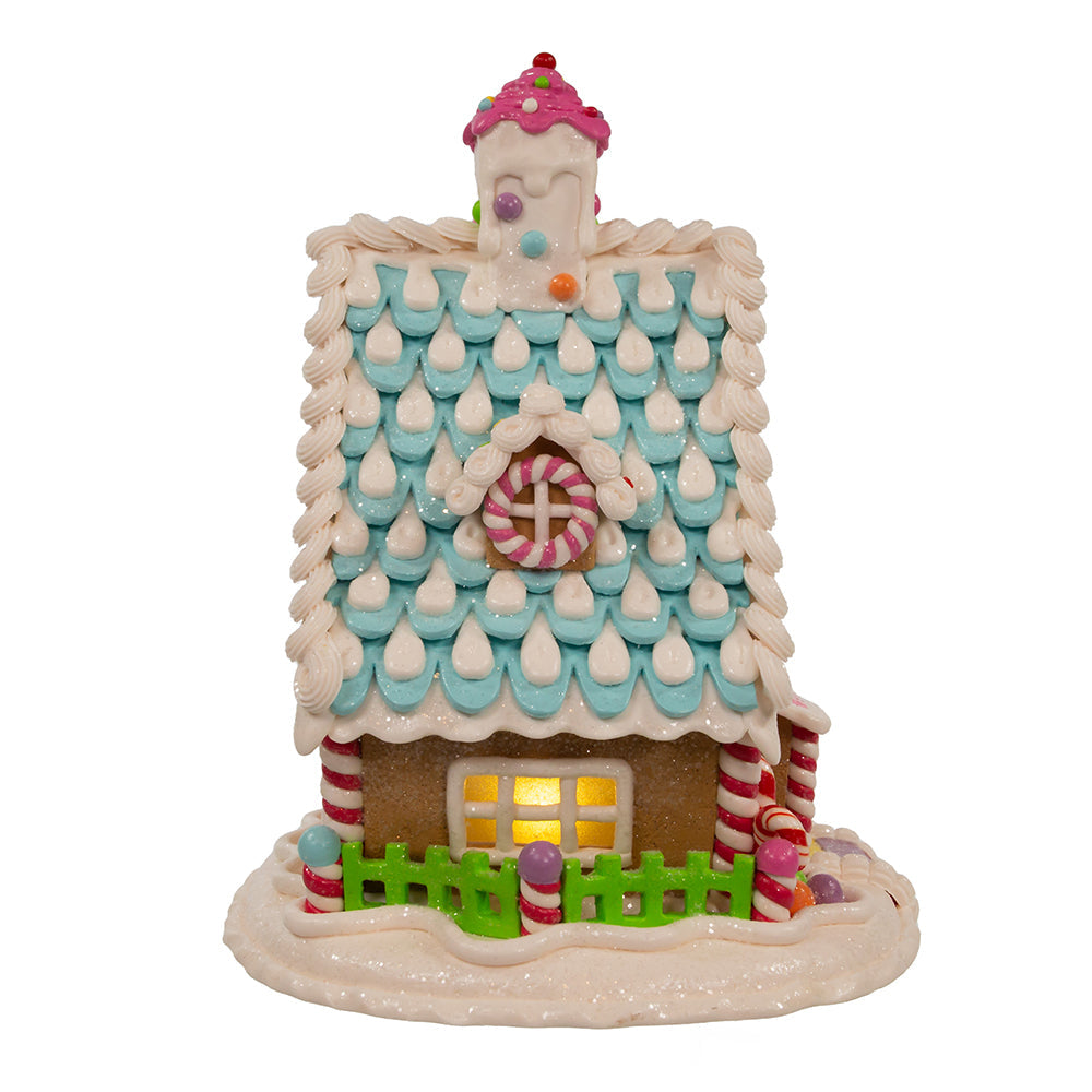 Lit Candyland Gingerbread House LED Décor 11.5"