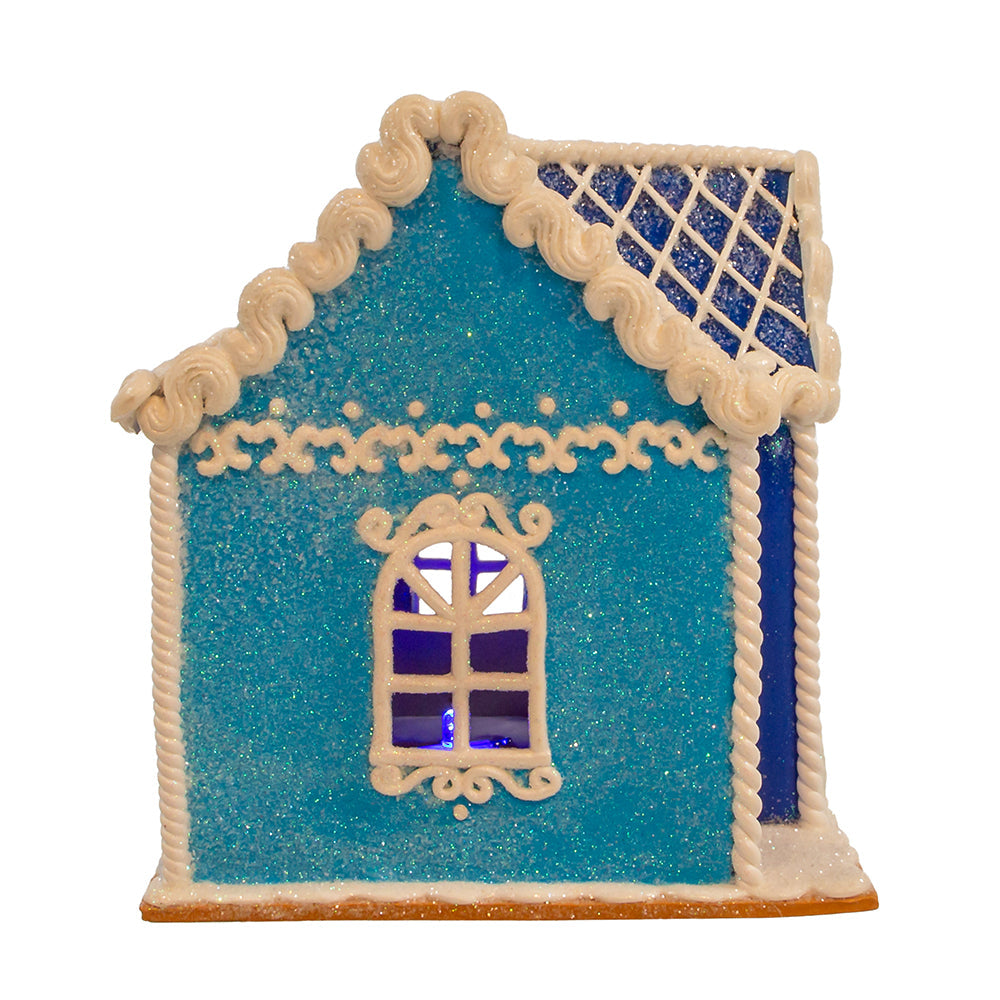 Lit Hanukkah LED Gingerbread House Décor 7"