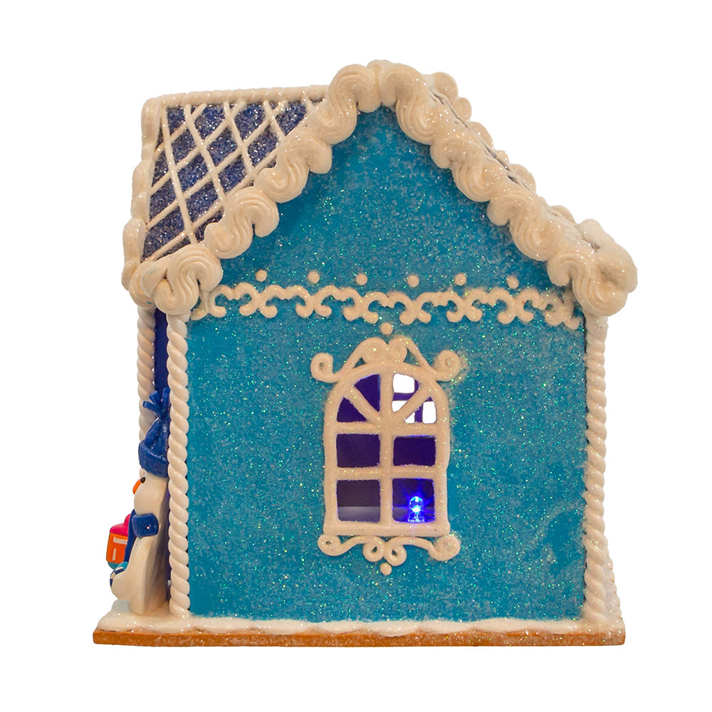 Lit Hanukkah LED Gingerbread House Décor 7"
