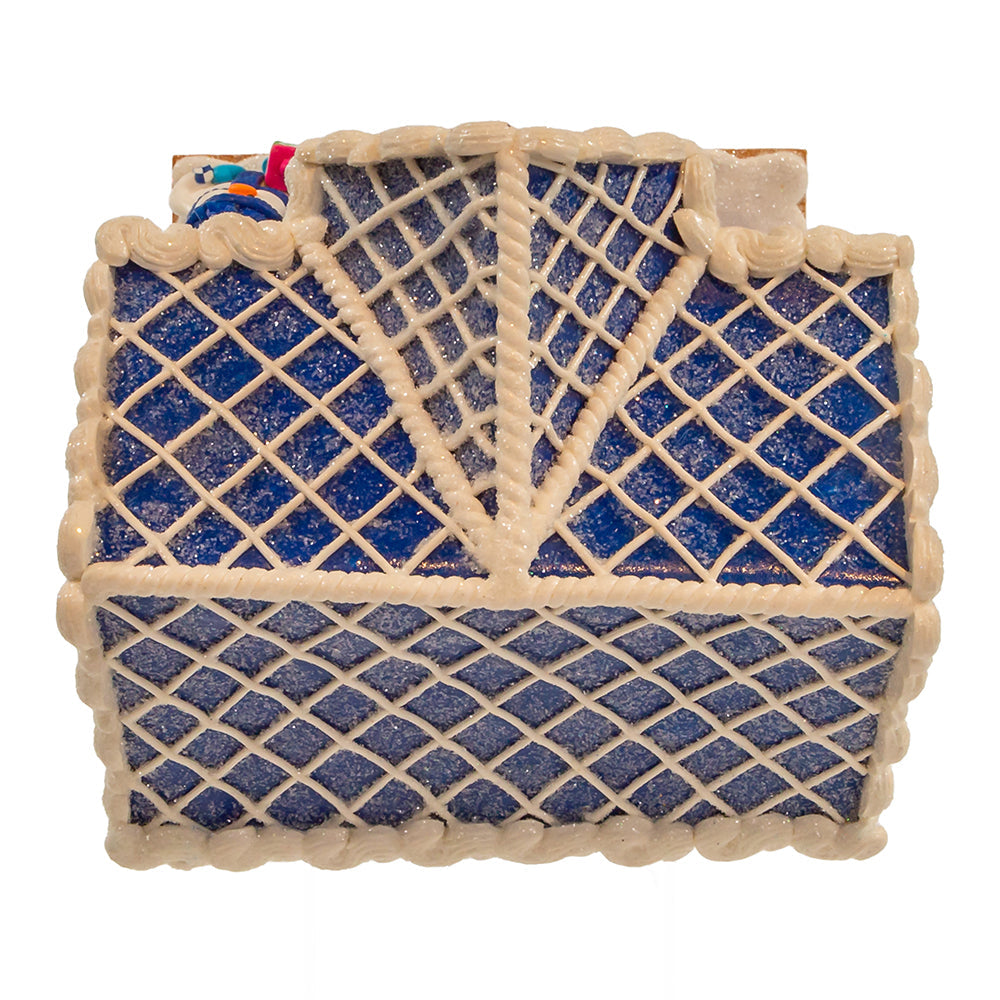 Lit Hanukkah LED Gingerbread House Décor 7"
