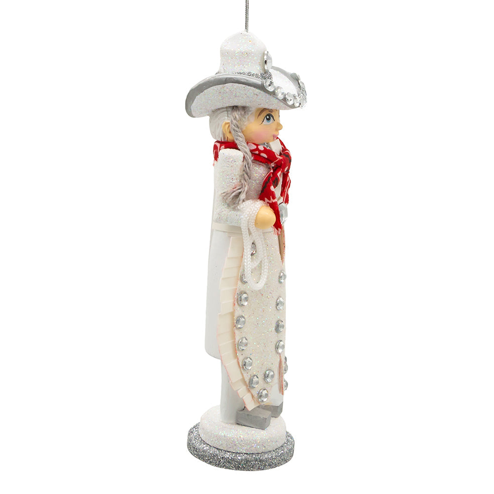 Hollywood Rhinestone Cowgirl Ornament 6"