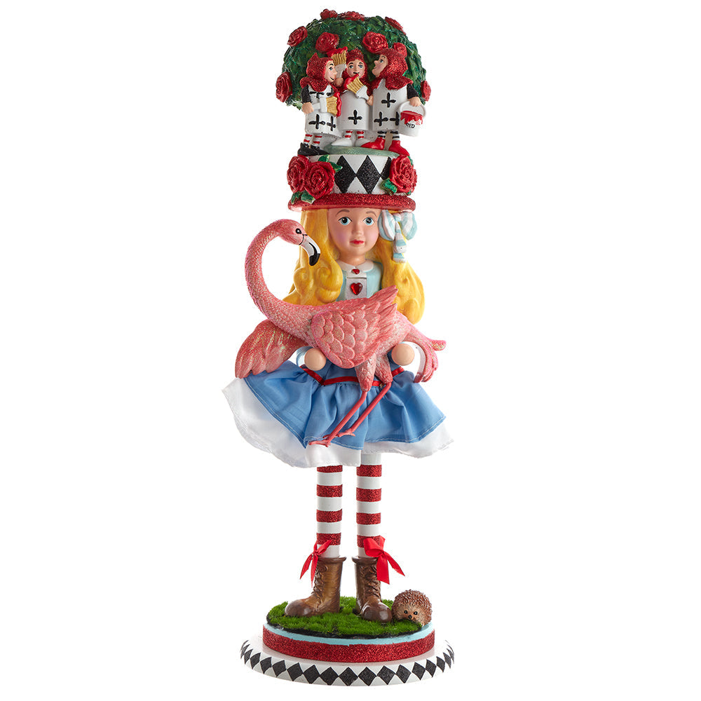 Hollywood Alice with Flamingo Nutcracker 19"