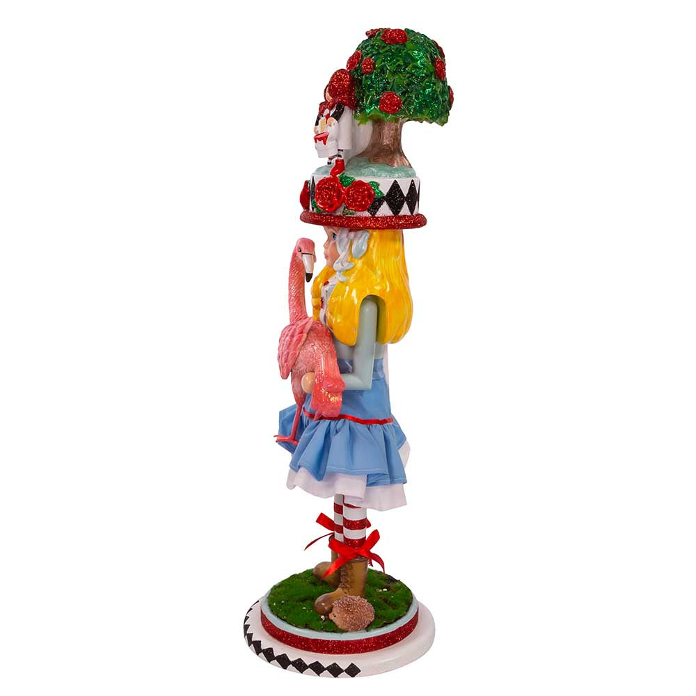 Hollywood Alice with Flamingo Nutcracker 19"