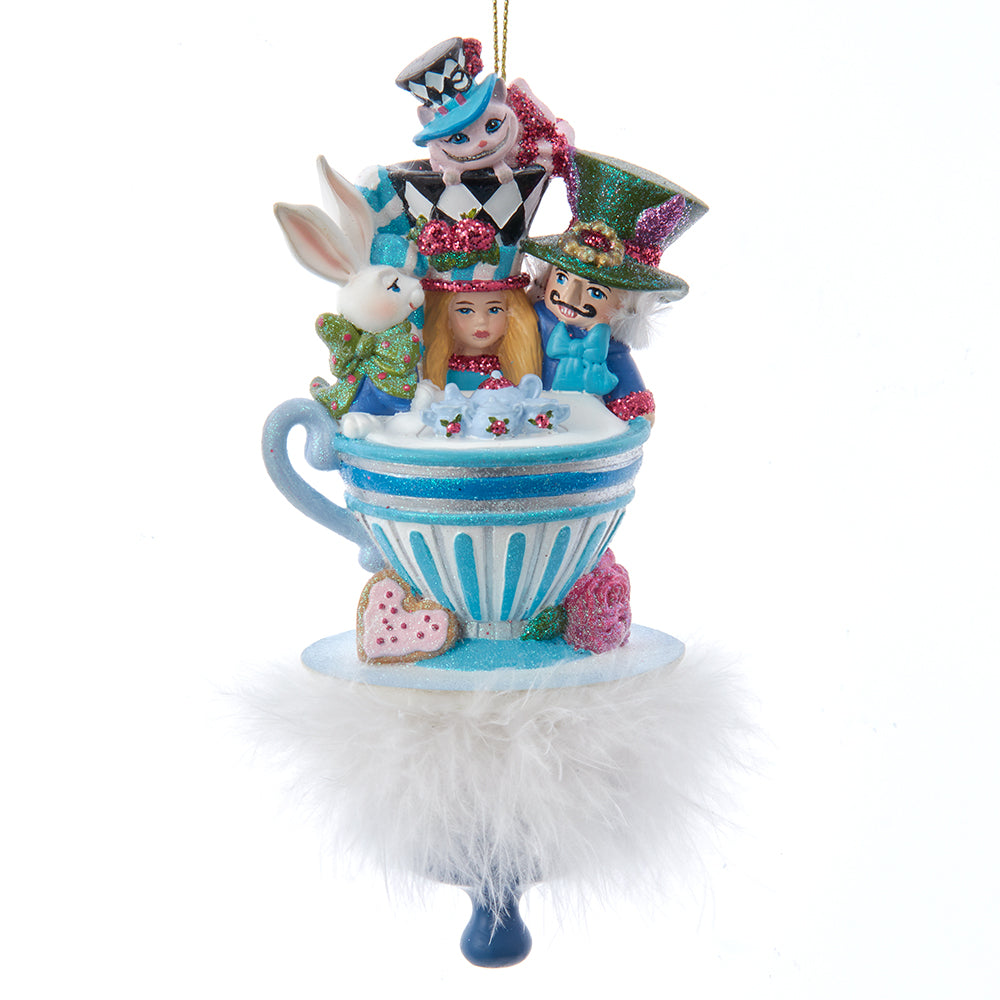 Hollywood Hats Alice Tea Party Resin Ornament 6.25"