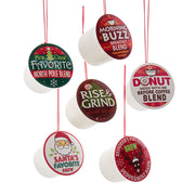 Coffee Pod Resin Ornament 2.375" Set of 6