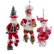 Kringle Klaus Elf Ornament 15" Set of 3
