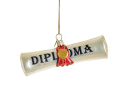 Noble Gems Diploma Glass Ornament 4.5"