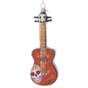 Noble Gems Day Of The Dead Guitar Glass Ornament 5"