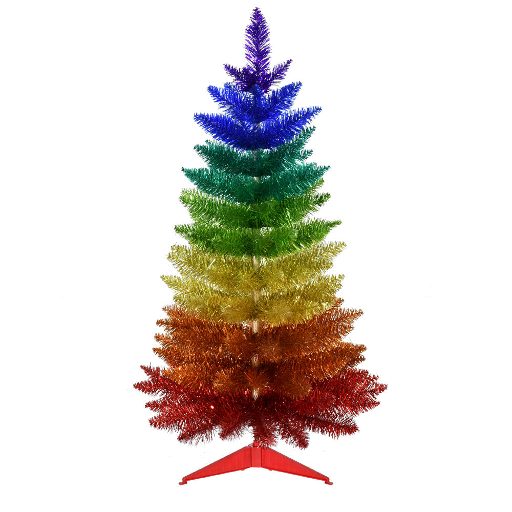 Foil Rainbow Tree 3'