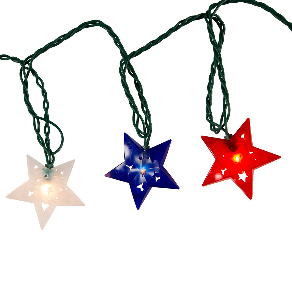 Patriotic Stars 10 Light Set