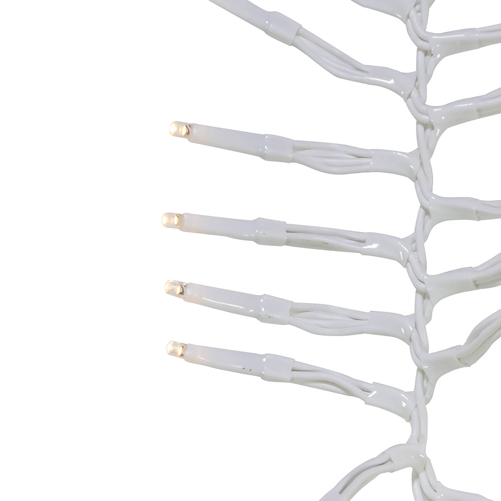 Warm White 3,000 Light LED White Wire Cluster Garland 98'
