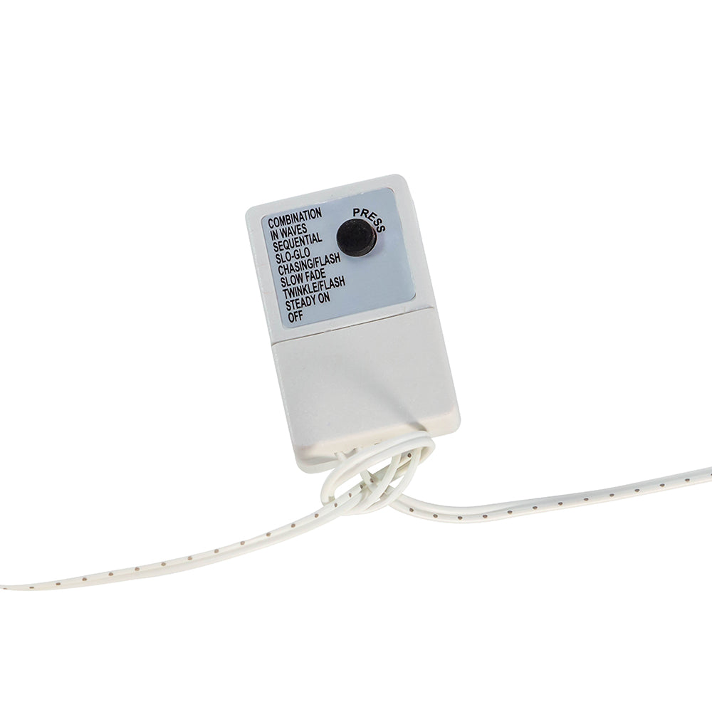 Warm White 2,000 Light LED White Wire Cluster Garland 65'