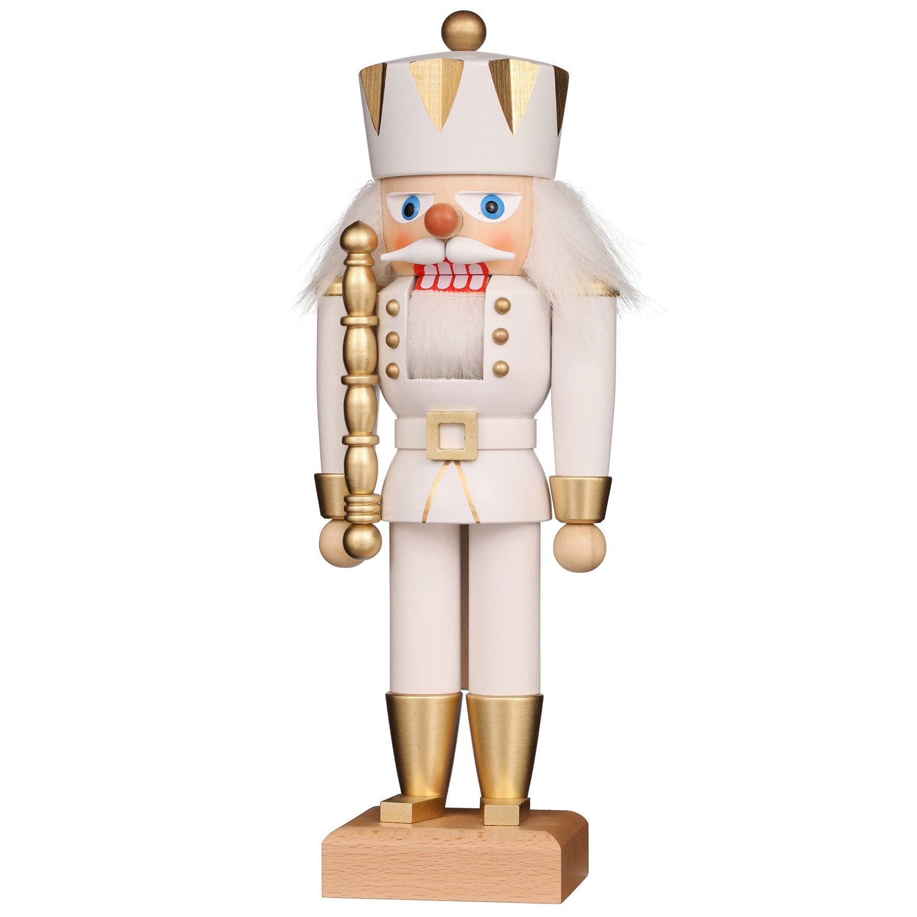 White & Gold King Nutcracker