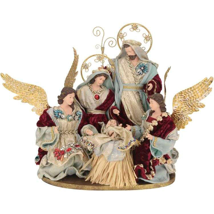Ruby Red Nativity Scene 19 x 15.5"