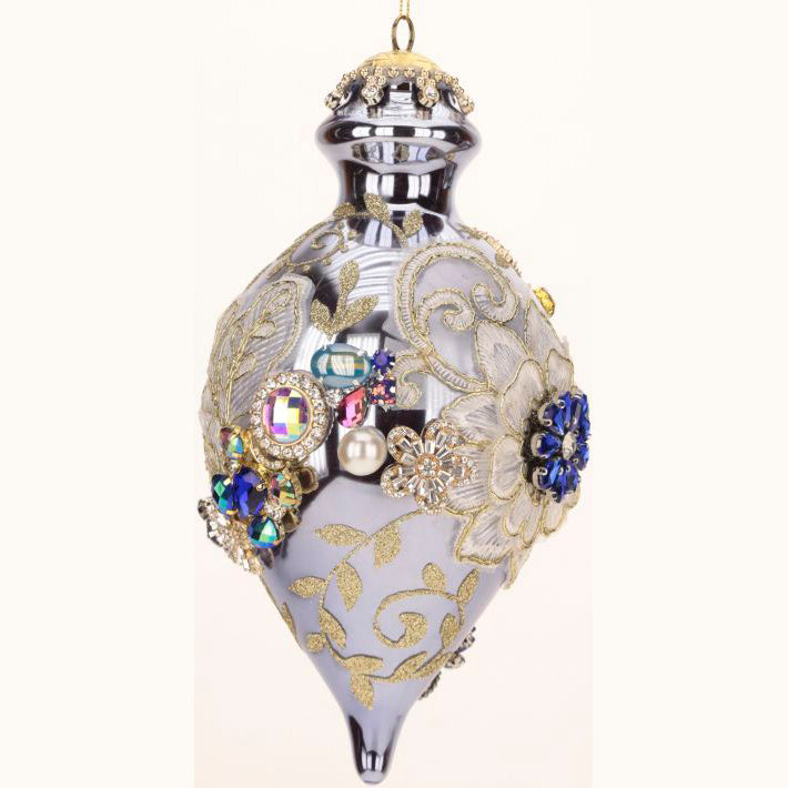 King's Jewels Finial Ornament Shiny Lavendar 8"