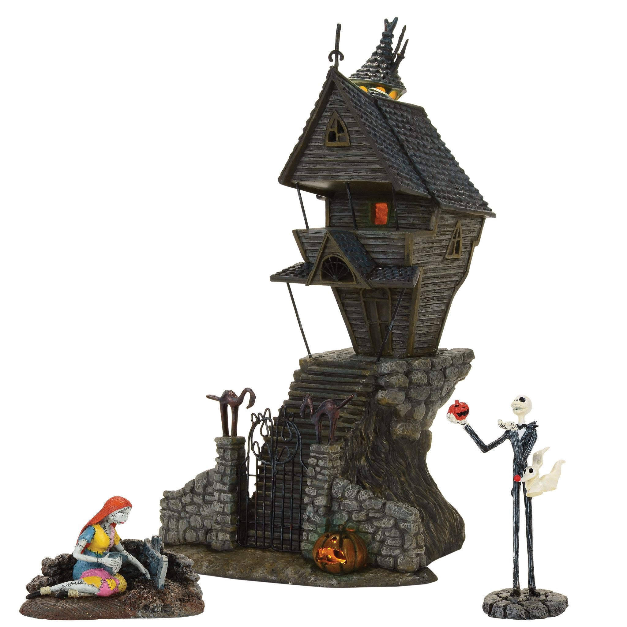 Jack Skellington's House with Jack & Sally Set of 3