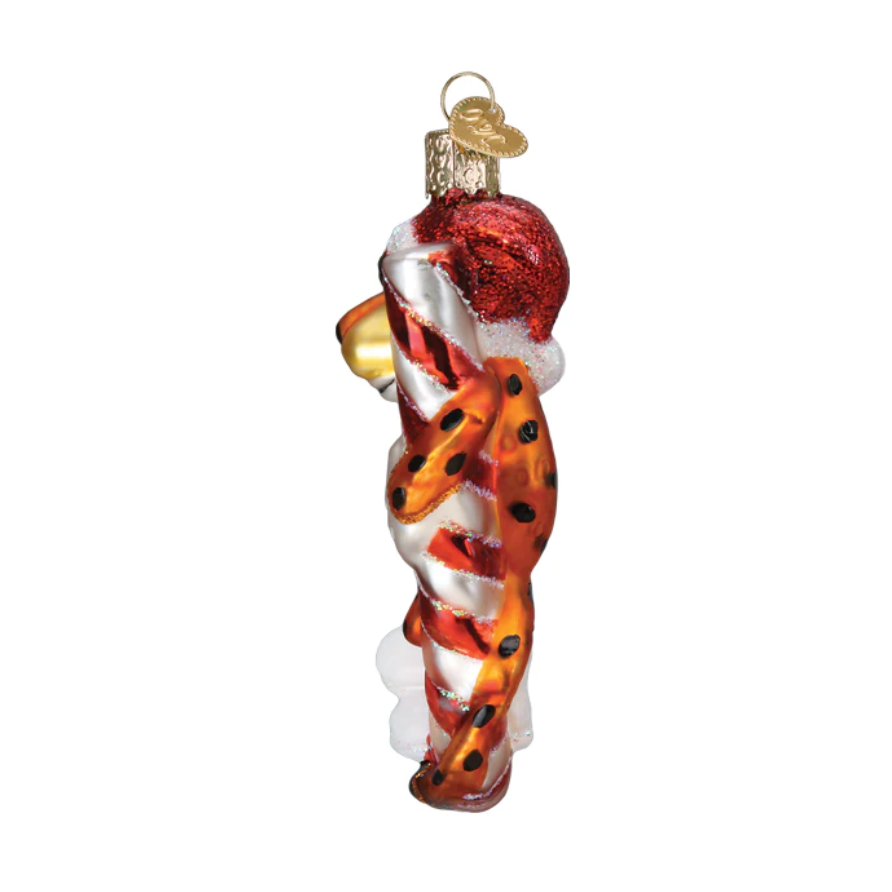 Chester Cheetah On Candy Cane Ornament