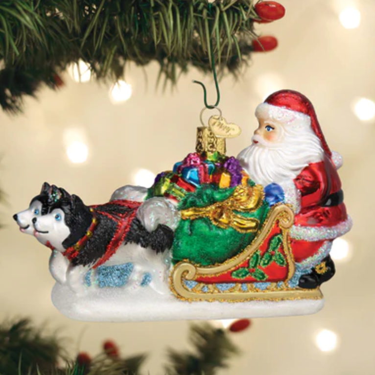 Santa's Dog Sled Ornament