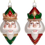 Blingy Nutcracker Christmas Ornament 5" Set of 2