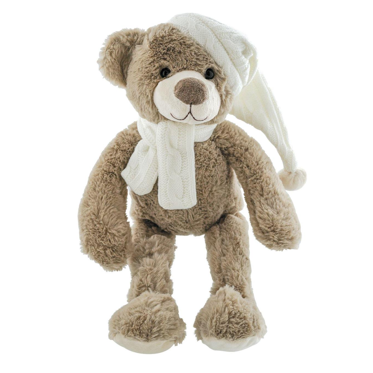 Teddy Bear with Scarf & Sleeping Cap