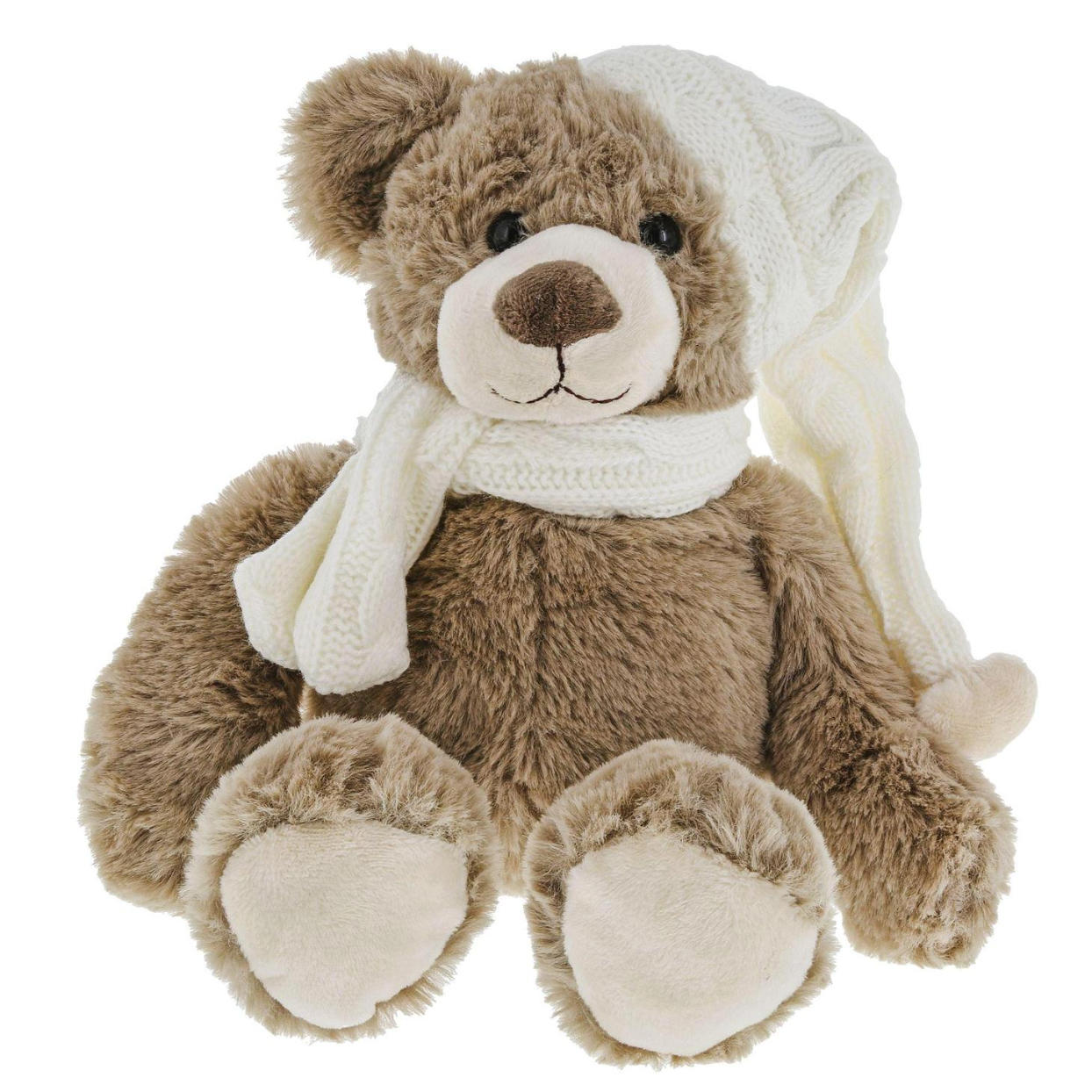 Teddy Bear with Scarf & Sleep Large
