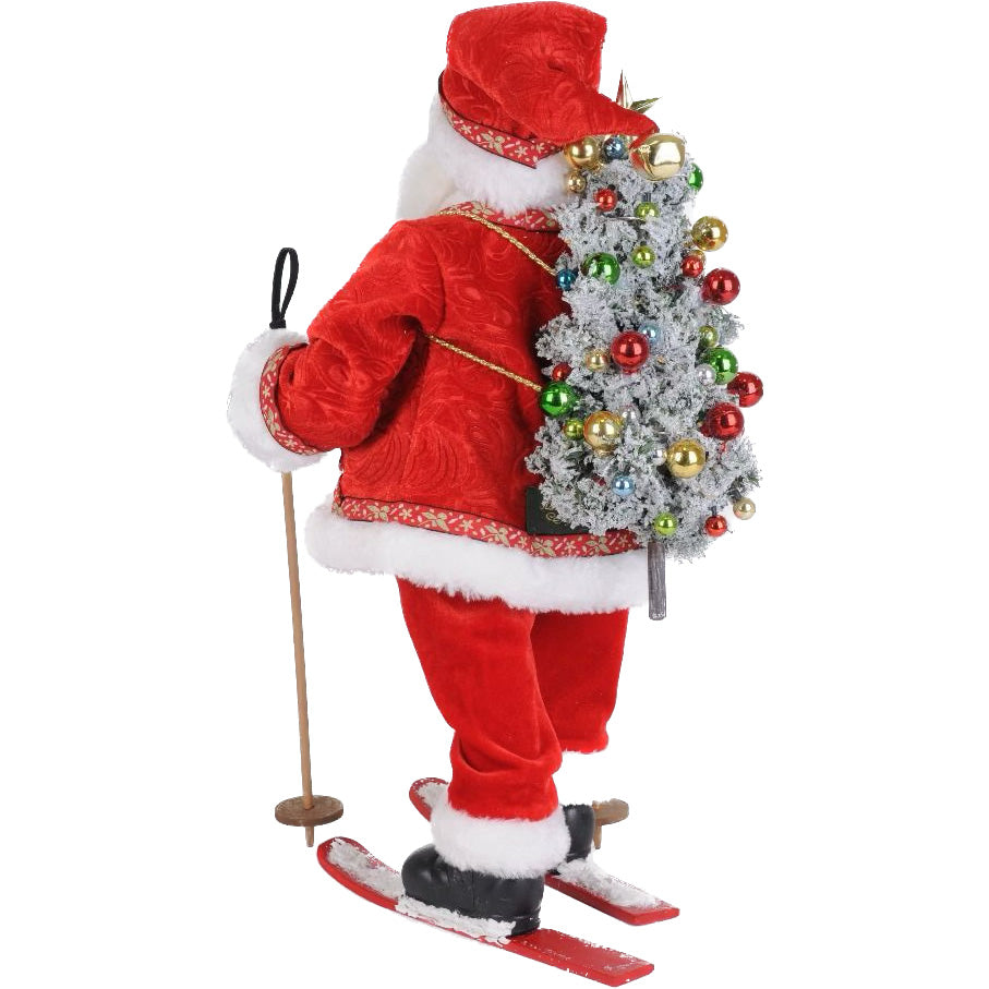 Lighted Ski Santa
