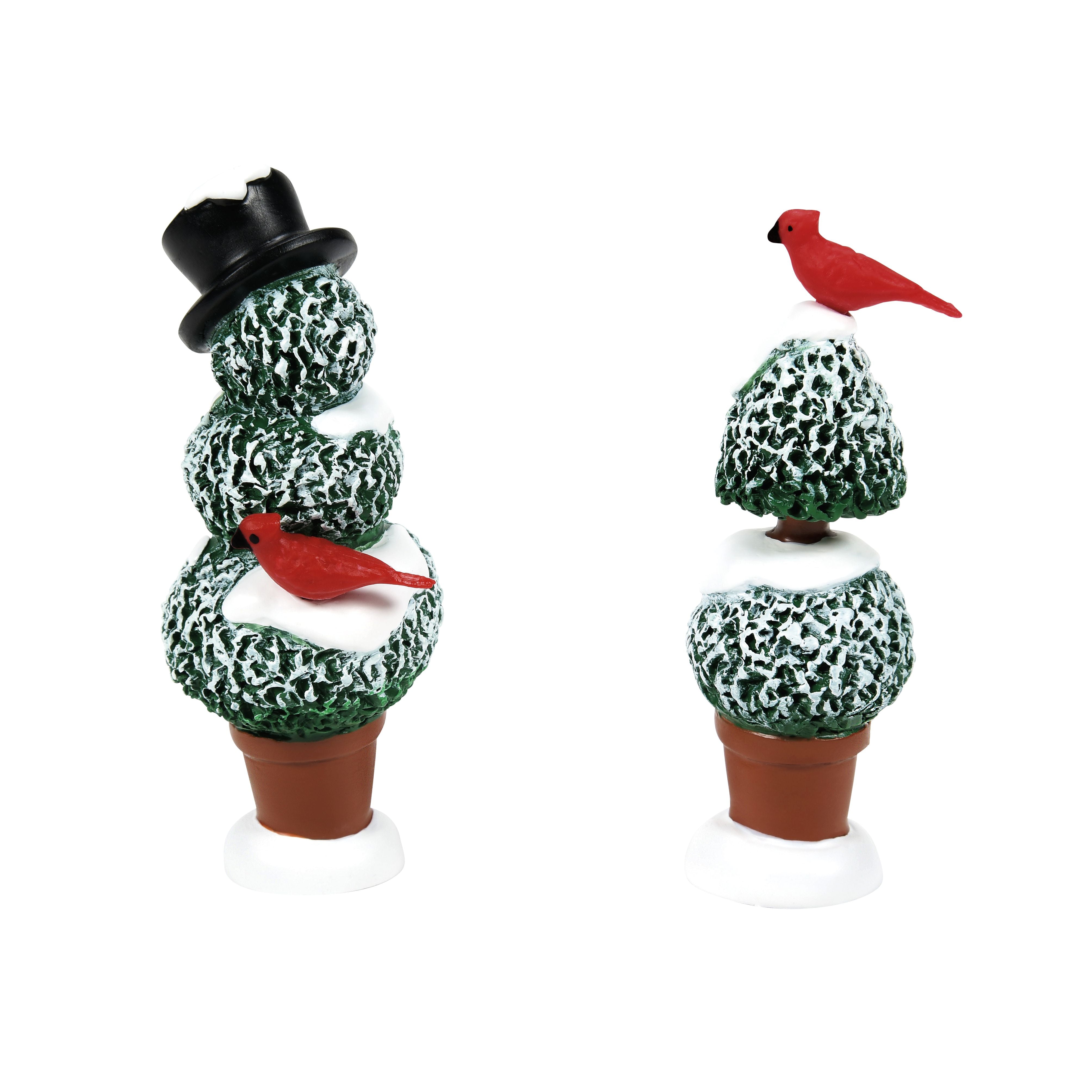 Cardinal Topiaries Set of 2