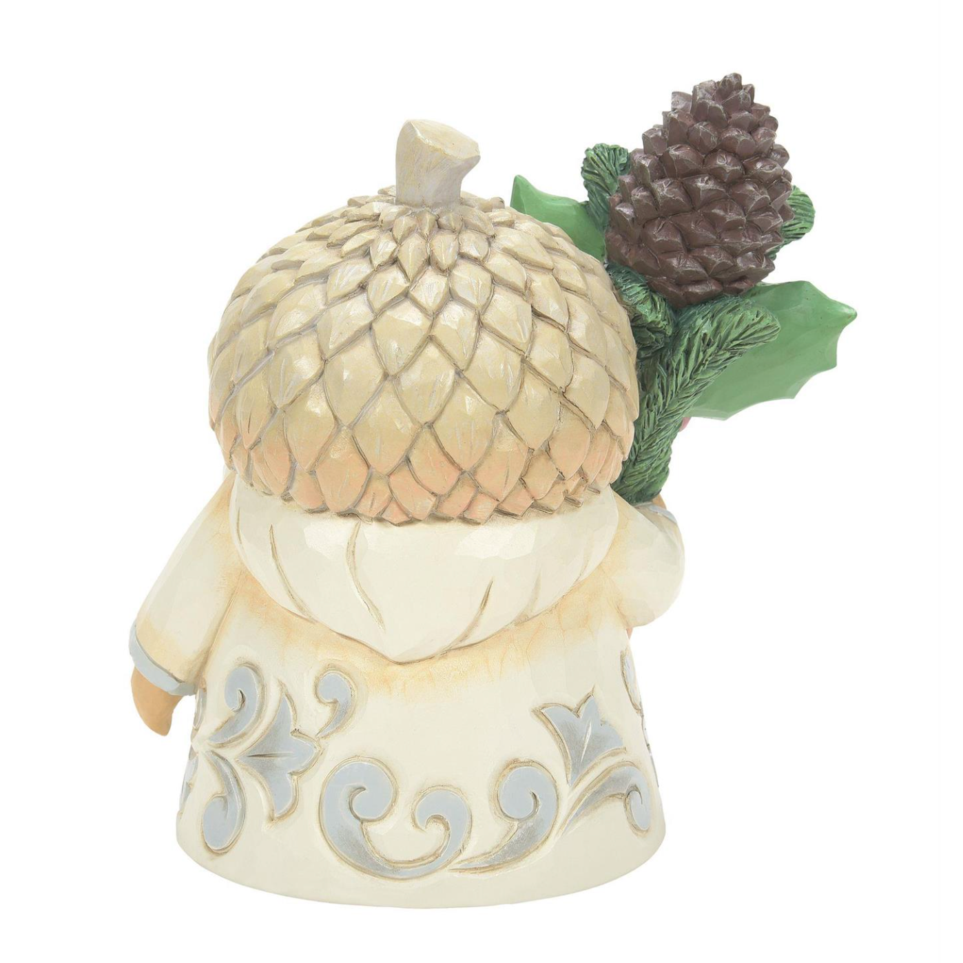Winter's Nuttiest Gnome White Woodland Gnome with Acorn Hat