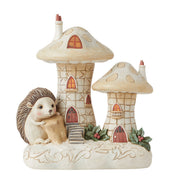 Holiday Wishes From Our Home To Yours White Woodland Collection Gnome Mushroom House Cluster