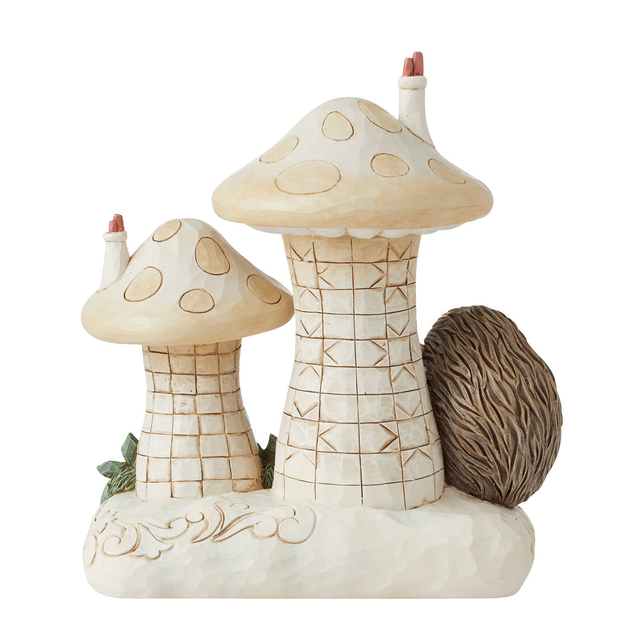 Holiday Wishes From Our Home To Yours White Woodland Collection Gnome Mushroom House Cluster