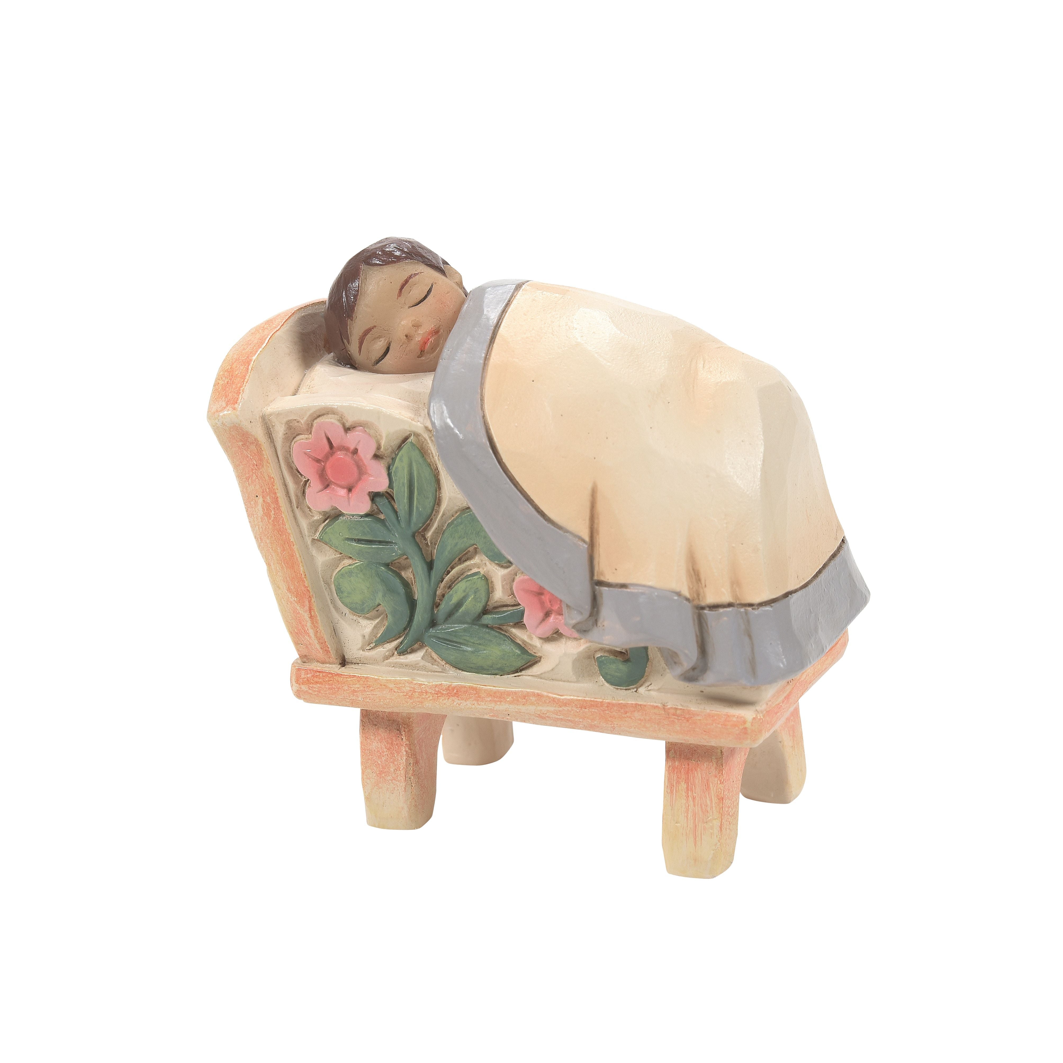 Holy Night of Wonder White Woodland Collection Set of 4 Mini Holy Family with Creche