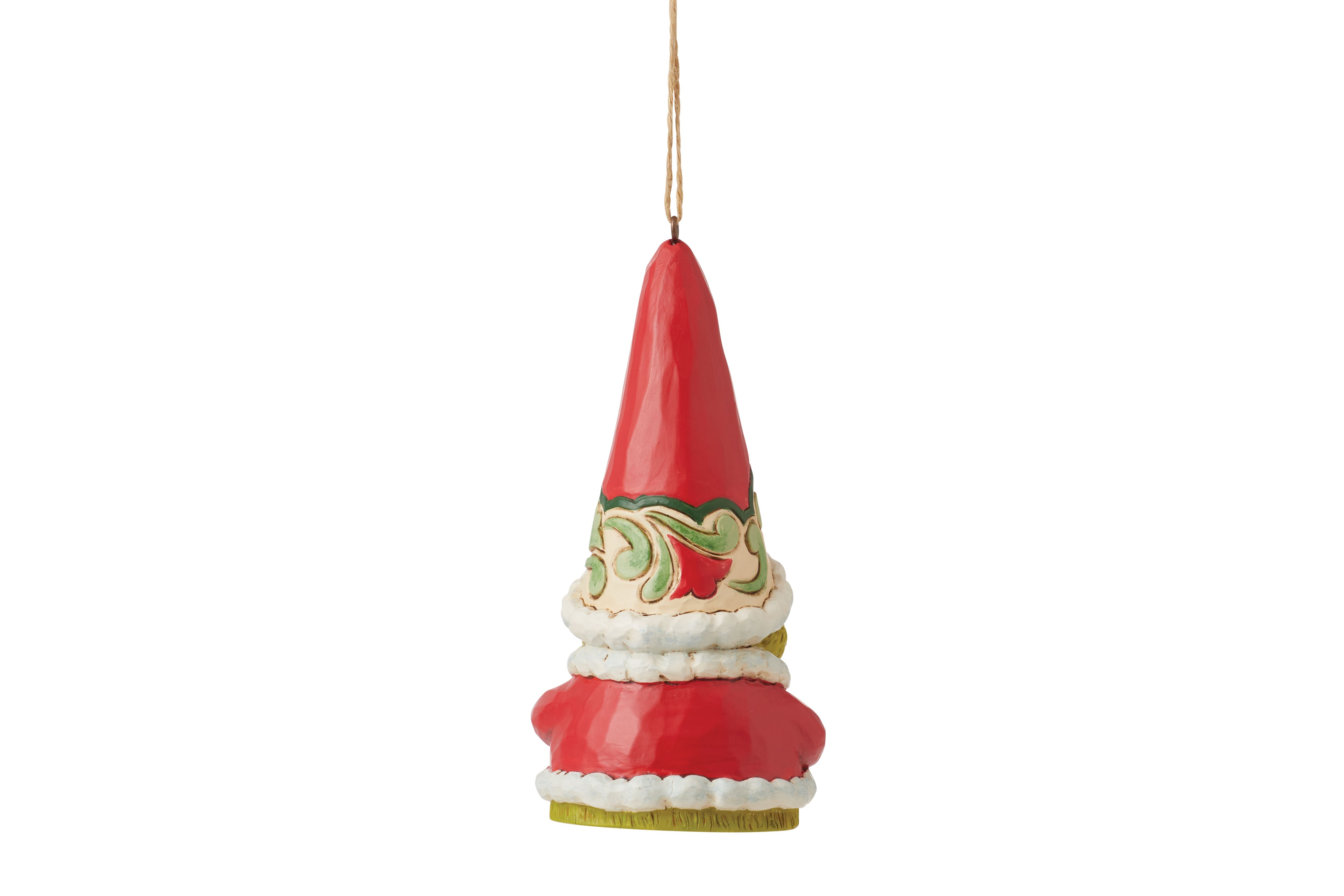 Grinch Gnome Holding Bauble Ornament