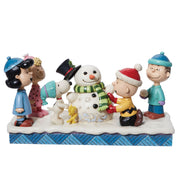 Winter Fun Peanuts Gang Building a Snowman