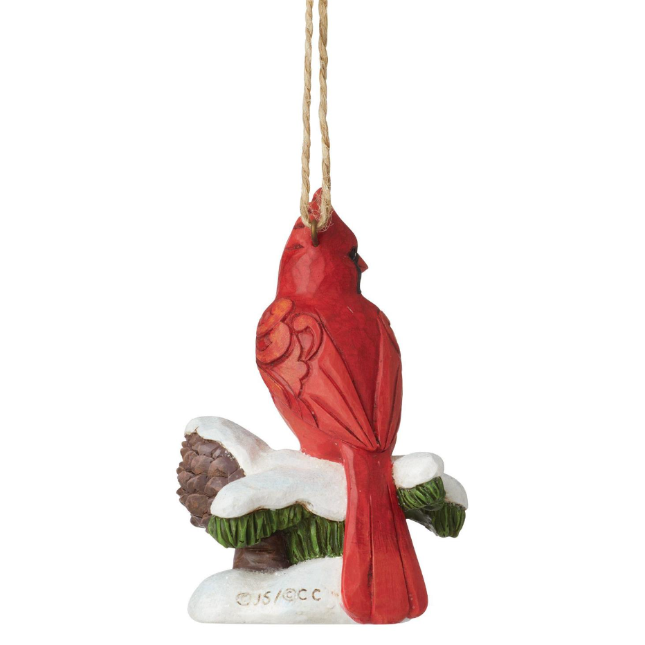 Caring Cardinal on Branch with Winter Blessings Ornament
