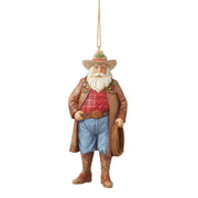 Western Santa in Cowboy Boots Ornament