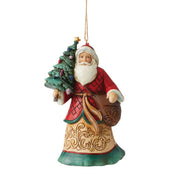 Santa with Tree & Toy Bag Ornament