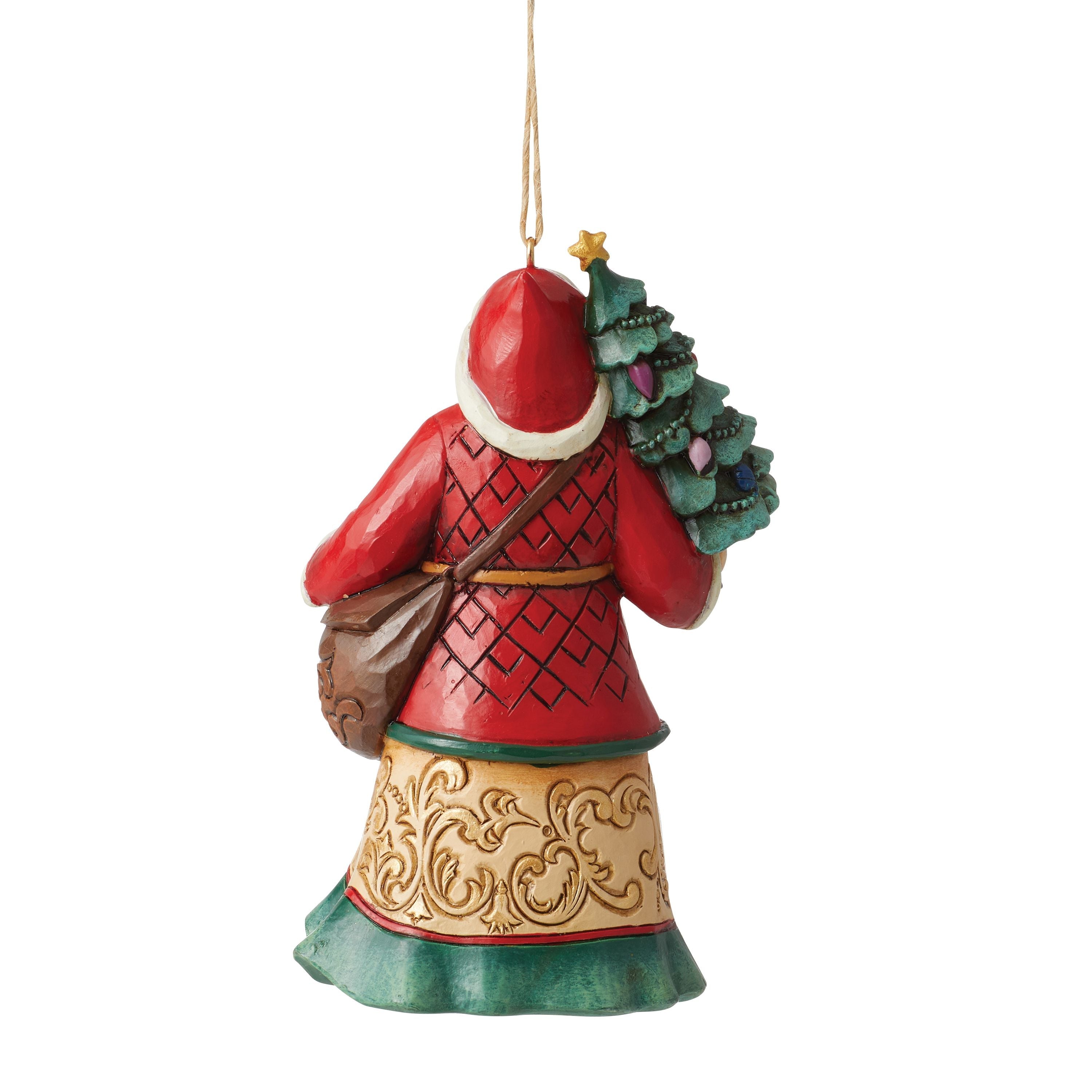 Santa with Tree & Toy Bag Ornament